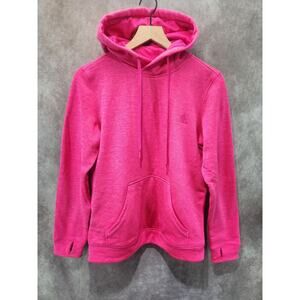 Adidas Hoodie Sweatshirt Womens SMALL Pullover Climawarm Fleece‎ Lined Pink EUC